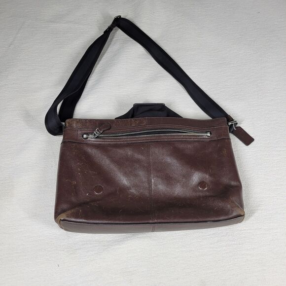 Coach Crossbody Laptop Bag Purse Womens Brown Designer Messenger Computer Work - Picture 2 of 16